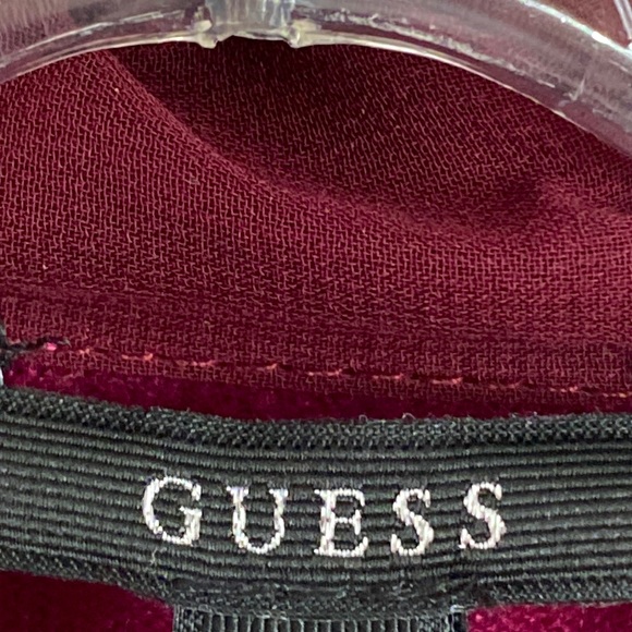 Burgundy purple cardigan for girls, by Guess - Picture 2 of 5